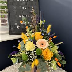 Spring Hat Box Arrangement 