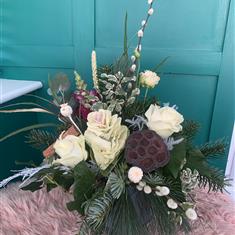 Frosted Christmas arrangement 