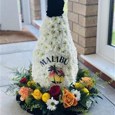 Bespoke Malibu Bottle Floral Tribute